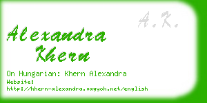 alexandra khern business card